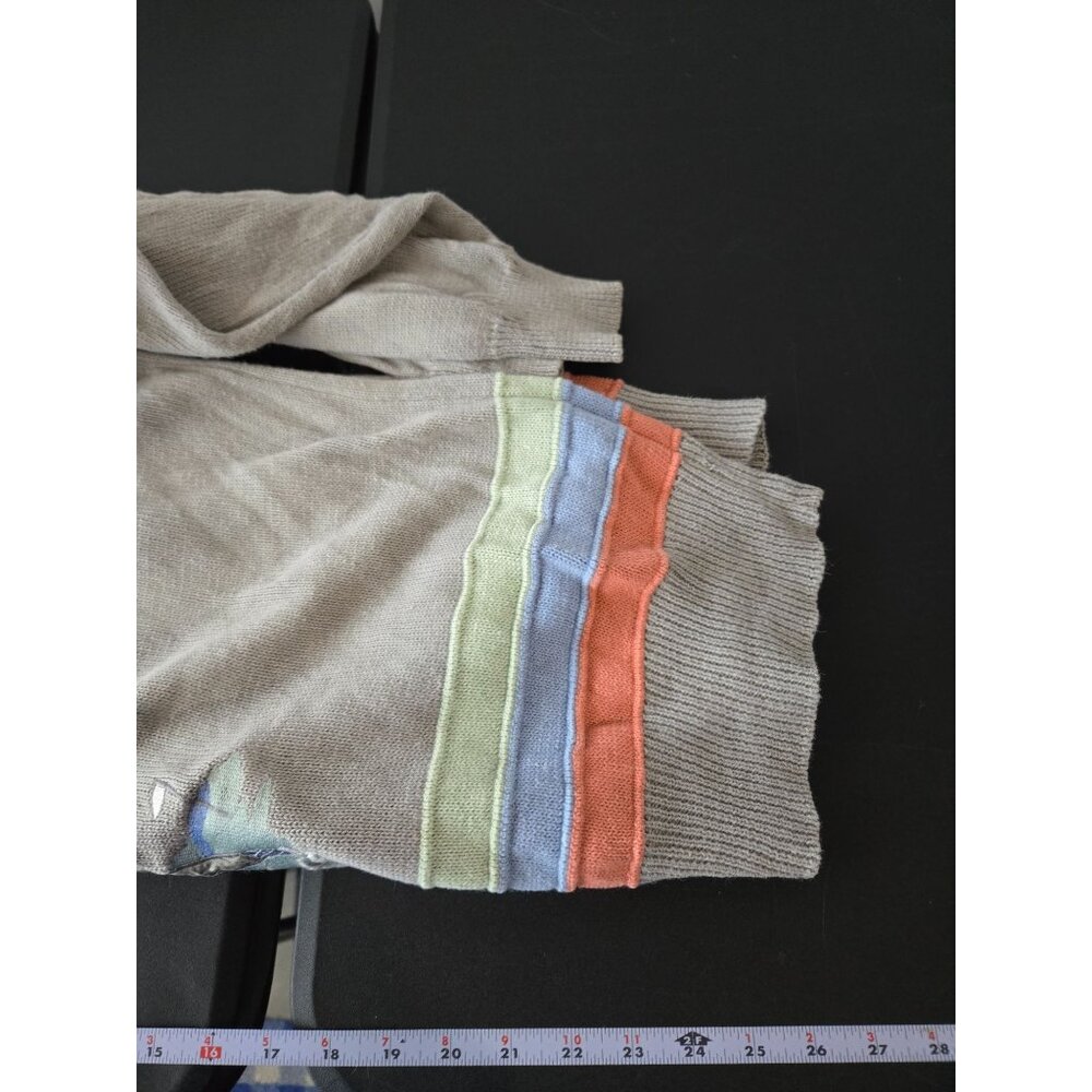 Vintage Mens Golf Sweater Large Sport Retro Grandpa Knit Outdoor Embroidered - Picture 7 of 8